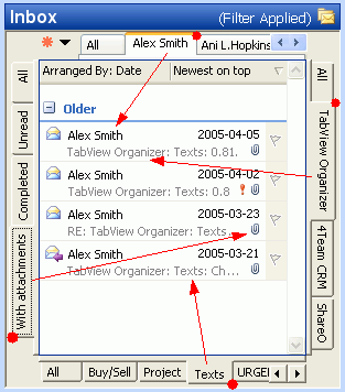 TabView Organizer screen shot